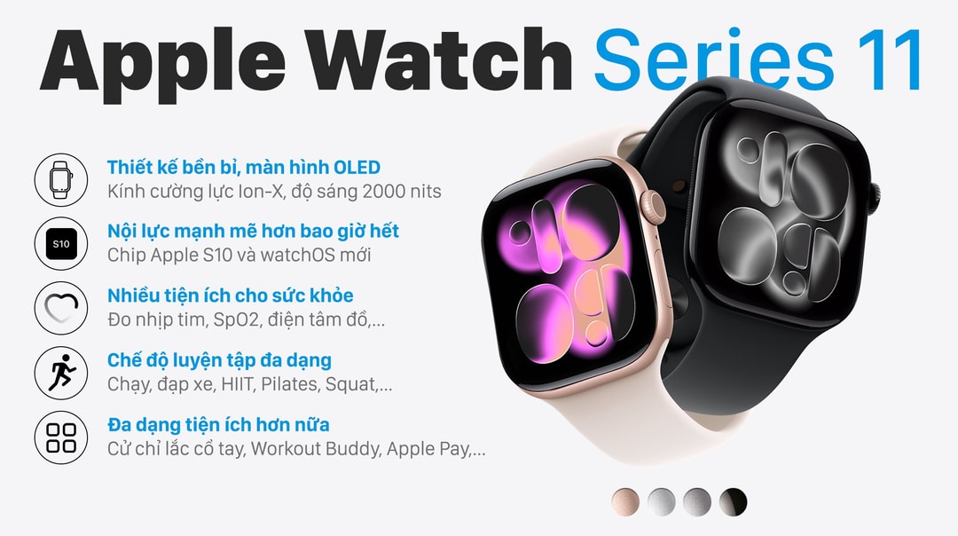 Apple Watch Series 11 GPS 42mm viền nhôm dây thể thao - 13